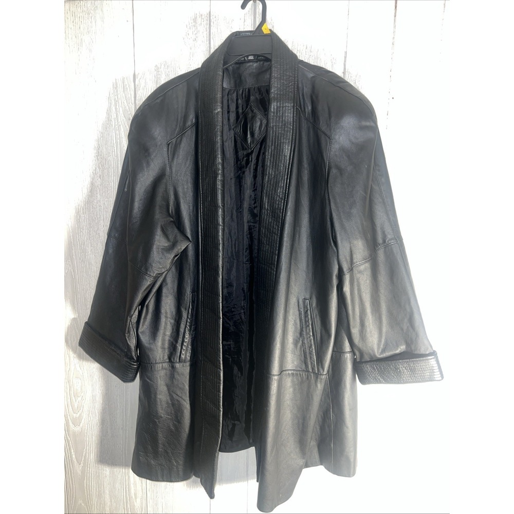 Women's Leather Jacket Jacqueline Ferrari Size 26W
